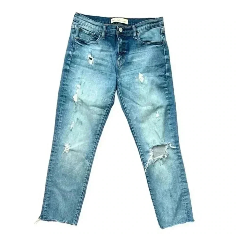 Gap Best Girlfriend Jeans Women's Size 6 Regular Mid-Rise Stretch Denim Blue